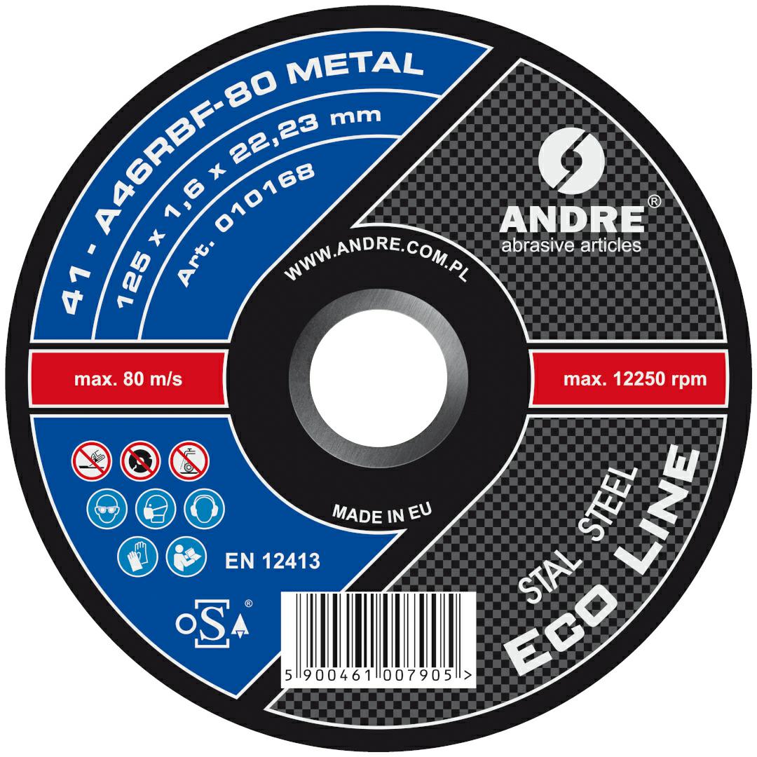Andre metalen schild 125 x 1,6mm metaal eco line