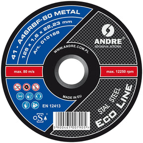 Andre metalen schild 125 x 1,6mm metaal eco line