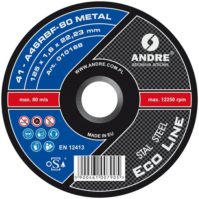 Andre metalen schild 125 x 1,6mm metaal eco line