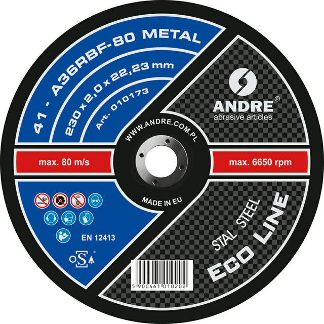 Andre metalen schild 230 x 2,0mm metaal eco line