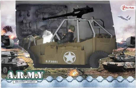 Toi-toys militaire soldier force jeep met wapens