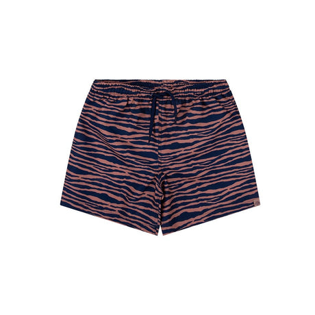 Vibrant stripes | blauw oranje uv zwembroek jongen