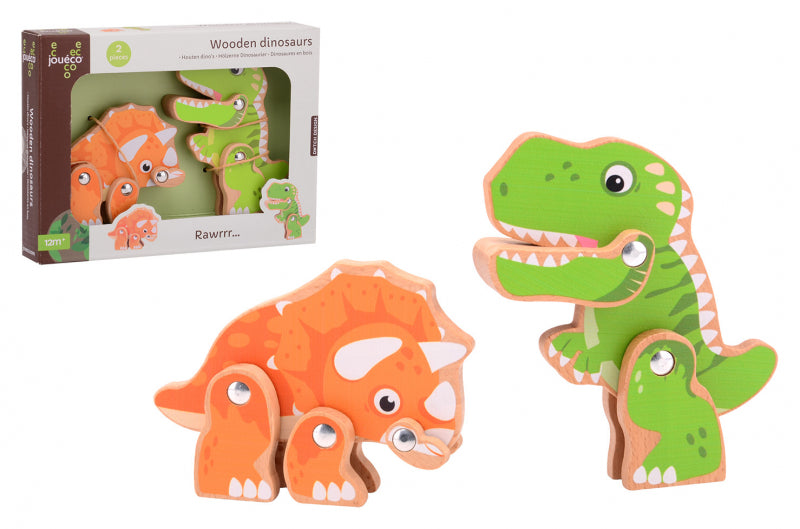 Jouéco - houten dino's (2 ass.)