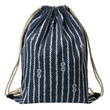 Clayre eef rugzak blauw wit 34x1x43cm