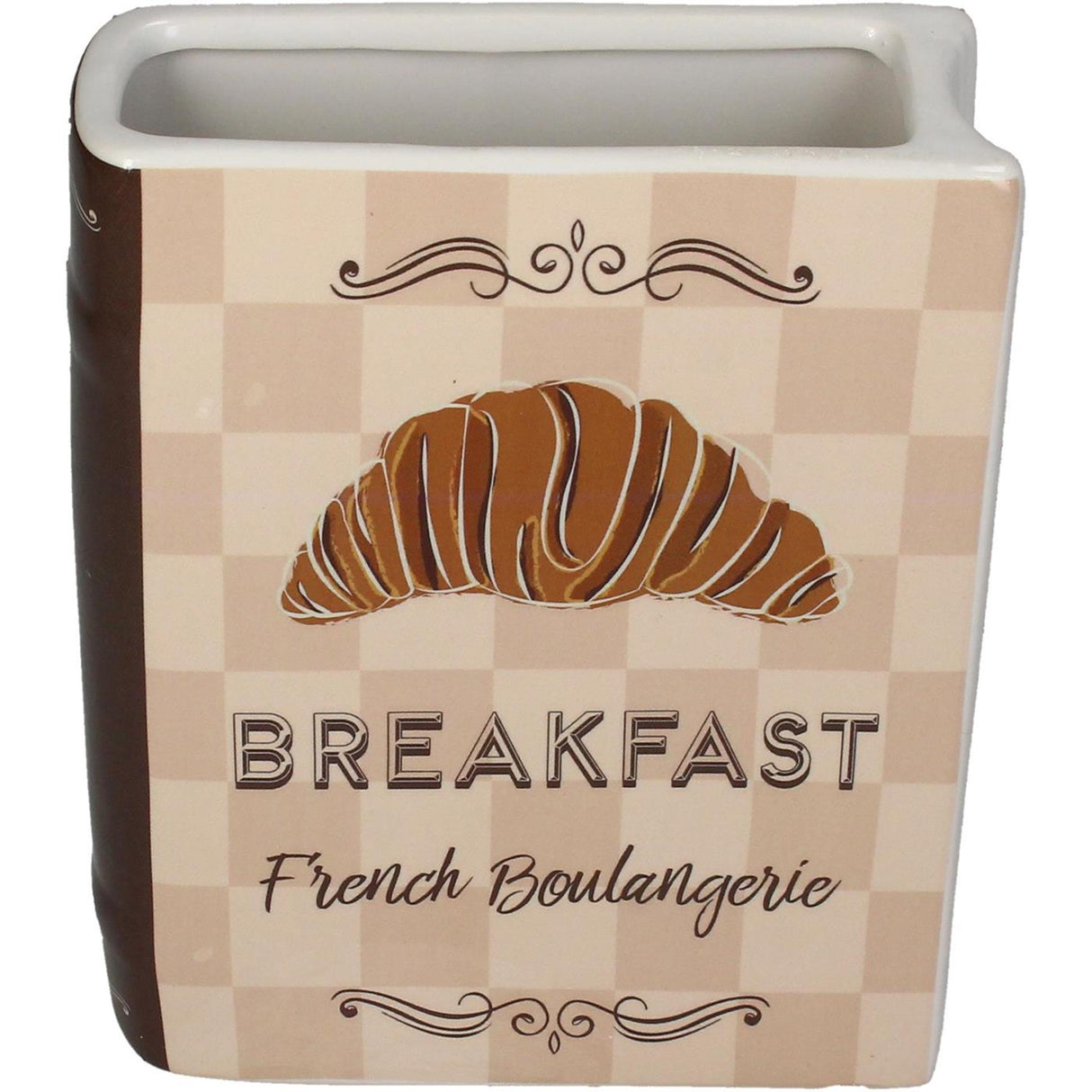 Kersten vaas boek breakfast dolomite ivory 15x5.5x18cm