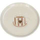 Kersten bord coffee keramiek bruin 13.5x13.5x1.3cm