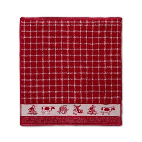 Ddddd keukendoek dutchie rood 50x55cm 6 stuks