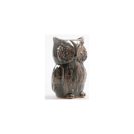 Vaas uil donkergroen 10,5x10x16cm