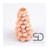 Season inspired decoration kaarsenstandaard 11x11x19 beigerood
