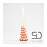 Season inspired decoration kaarsenstandaard 10x10x15 beigerood