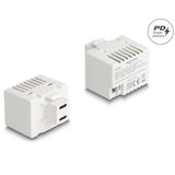Usb c naar 2‑pins aansluitblok keystone
