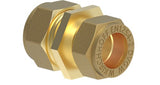 Kirchhoff messing verloopstuk, blank, 18 mm x 15 mm, klemkoppeling voor koperen buis - 989454717