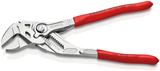Knipex sleuteltang | 180 mm lengte | tang en schroefsleutel in eén | kunststof bekleed | verchroomd - 86 03 180 sb