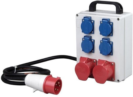 Enzo kopp cee verdeler 5p 16a 400v naar 2xcee + 4xwcd - 6314200