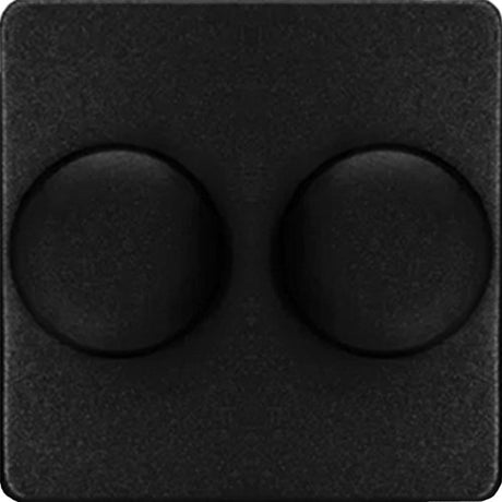 Enzo kopp hk05 mat zwart afdekplaat + knop duo dimmer - 4621635
