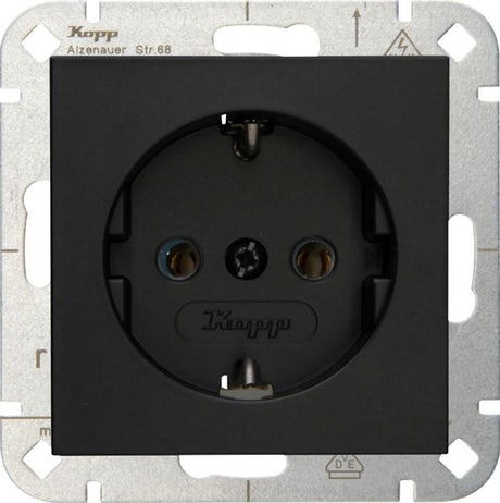 Enzo kopp hk07 pure mat zwart inbouw stopcontact ra - 4624600