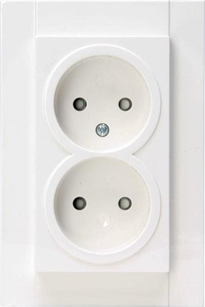 Enzo kopp hk07 wit inbouw stopcontact dubbel