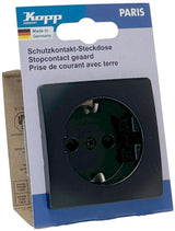 Enzo kopp paris mat zwart inbouw stopcontact ra + kinderbeveiliging - 4625300