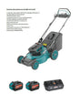 Nac batterijmaaier 2x20v 40cm 2x4ah