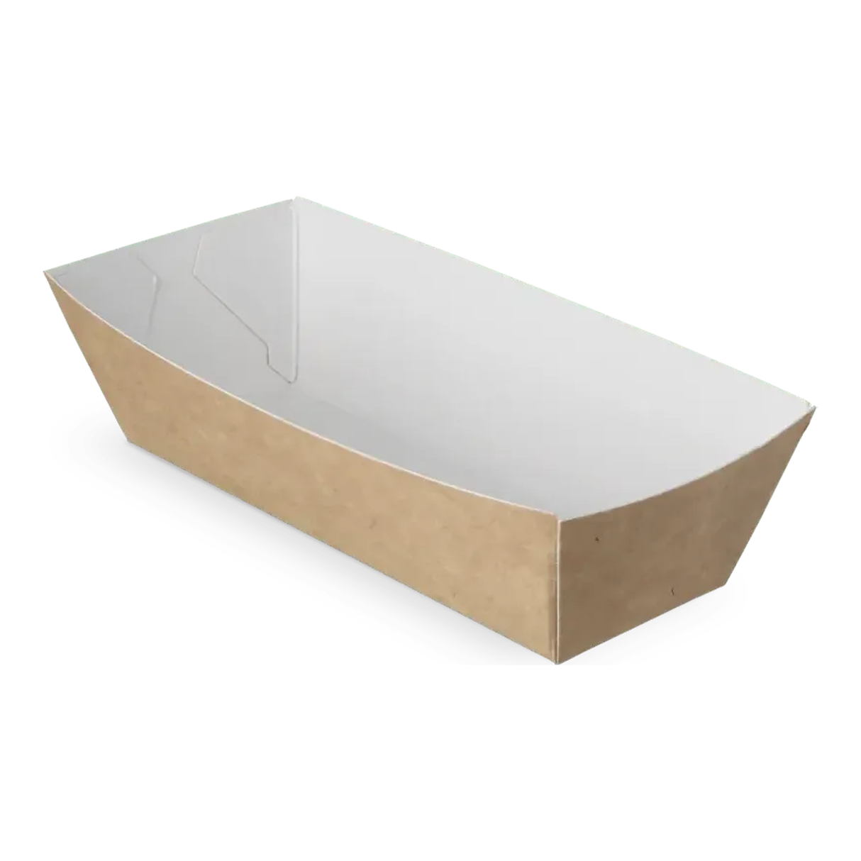 Takeaware kroketbakje a5 kraft wit bio (400 stuks)
