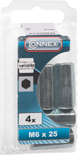 Connex verbindingsmoer (6k) m6x25 4st vz - ky4220032