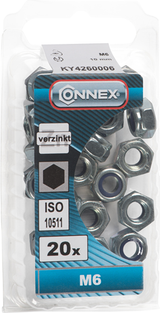 Connex borgmoer met nylonring m6 20st vz - ky4260006