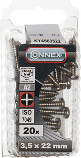 Connex plaatschroef pank 3.5x22 20st a2 - ky4563522