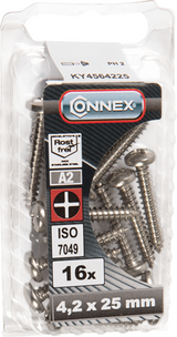 Connex plaatschroef pank 4.2x25 16st a2 - ky4564225