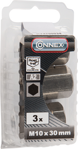 Connex verbindingsmoer (6k) m10x30 3st a2 - ky4700034