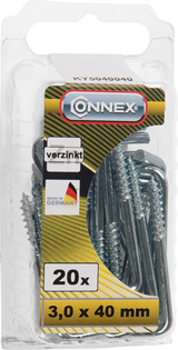 Connex kramschroef 3.0x40 20st vz - ky5040040