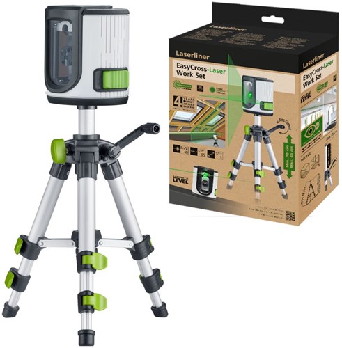 Laserliner easycross-laser kruislijnlaser work set - 081.082e