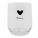 Clayre eef drinkglas hart ø8x9cm 300ml