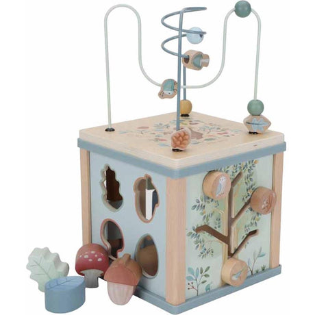 Little dutch forest friends houten activiteitenkubus fsc blauw