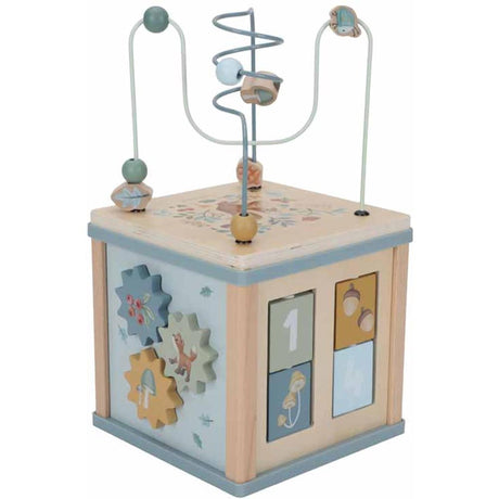 Little dutch forest friends houten activiteitenkubus fsc blauw