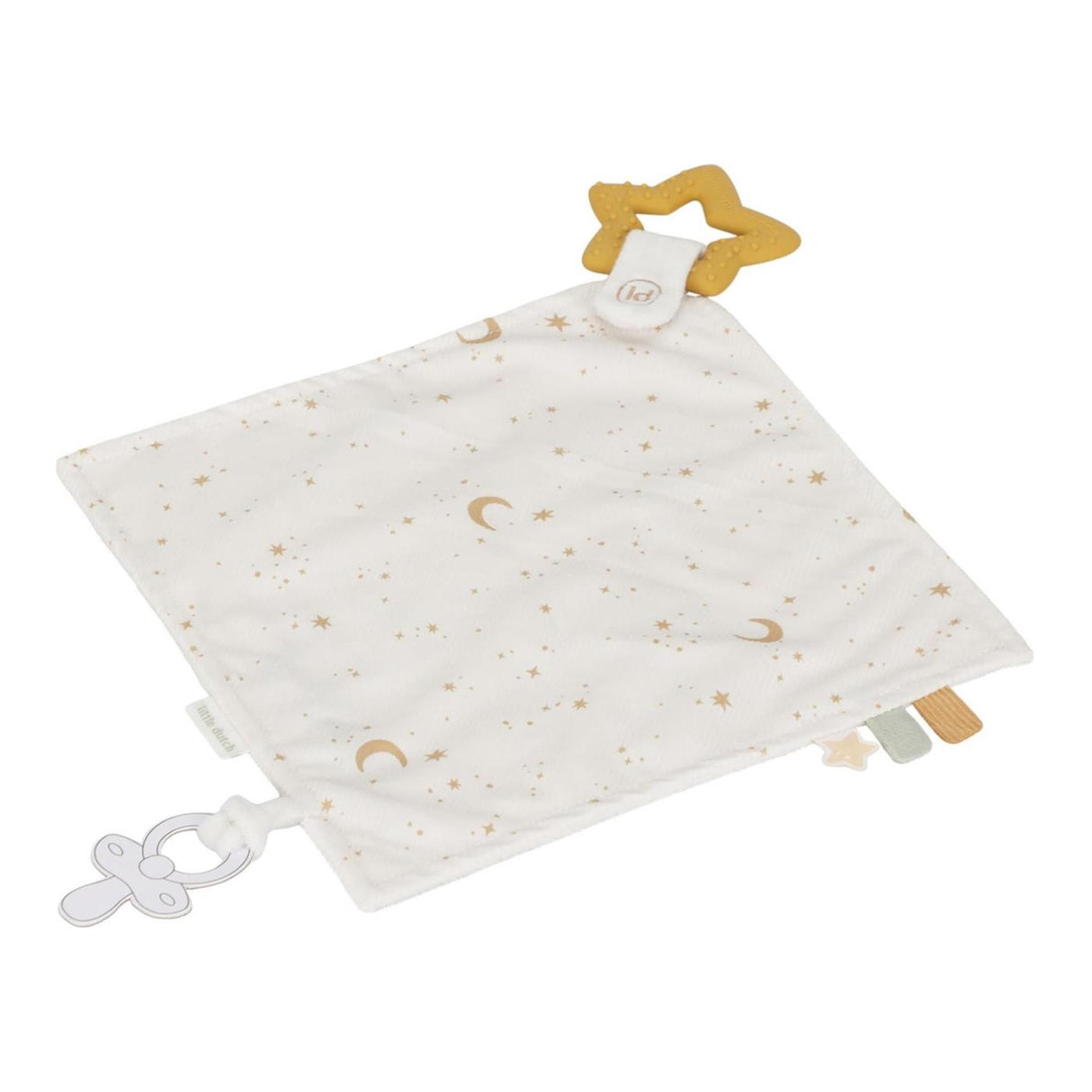 Little dutch newborn naturals knuffeldoekje bijtring