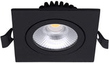 Enzo led inbouwspot 6w 2700k 85mm 60gr vierkant verstelbaar zwart - led4615