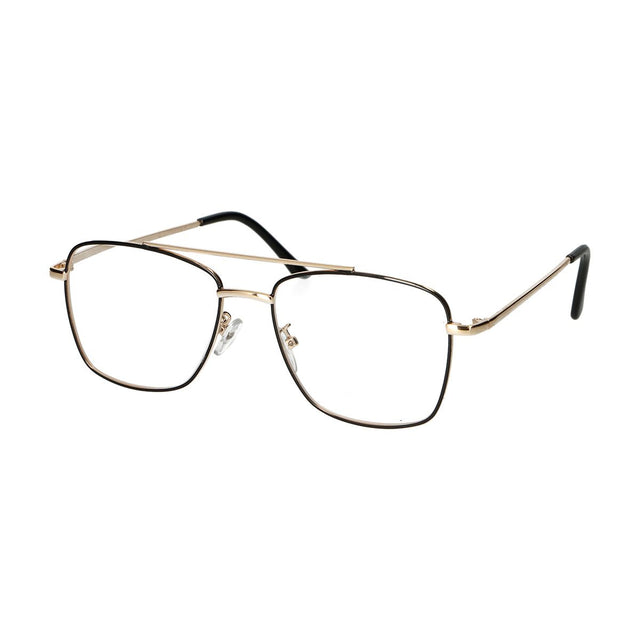 Spectrum leesbril vintage piloot metaal goud zwart 2.00