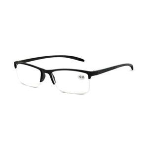 Spectrum leesbril zwart rechthoekig half randloos 2.50
