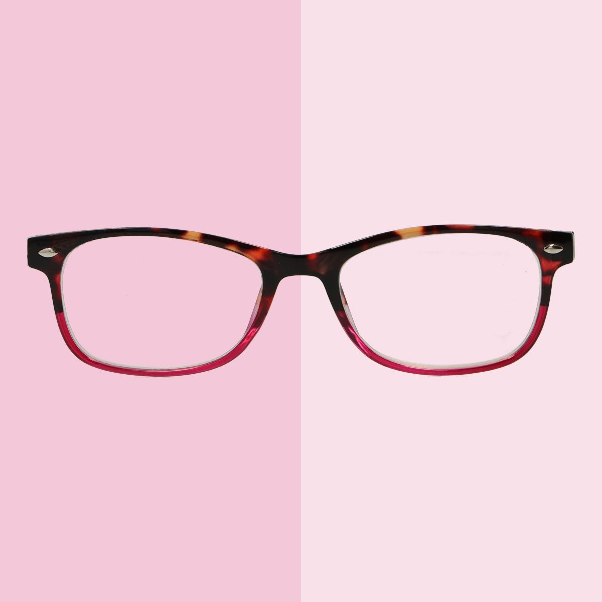 Spectrum leesbril vlam roze rechthoekig 1.00