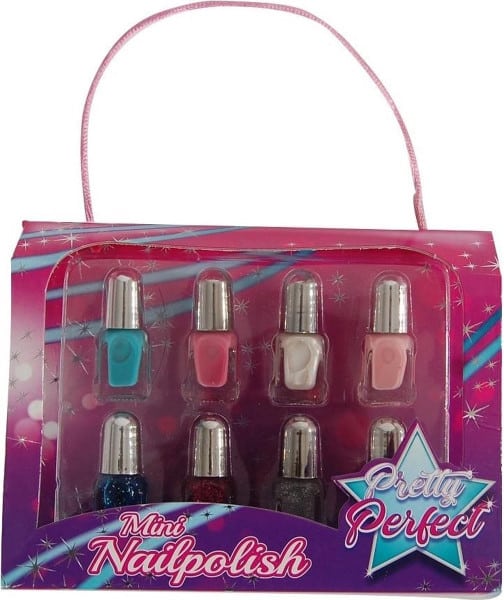 Bongers speelgoed nagellak gewoon en met glitter, pretty perfect 8 stuks