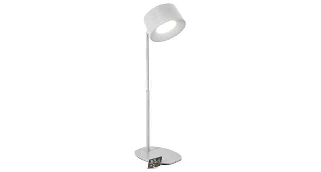 Lamp design led op accu wit, met wandbevestiging 12x12x35cm