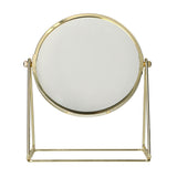 Lsp spiegels spiegel op frame voet goud 22cm 3x vergrotend