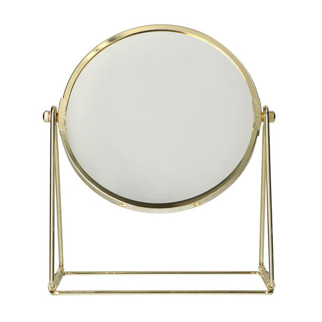 Lsp spiegels spiegel op frame voet goud 22cm 3x vergrotend