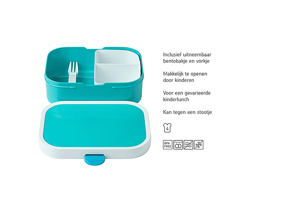 Mepal lunchbox campus - 750 ml - broodtrommel met vakjes voor kinderen - geschikt voor 4 boterhammen - frozen 2