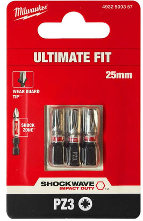 Milwaukee tip pz3 x 25mm 3szt. shw