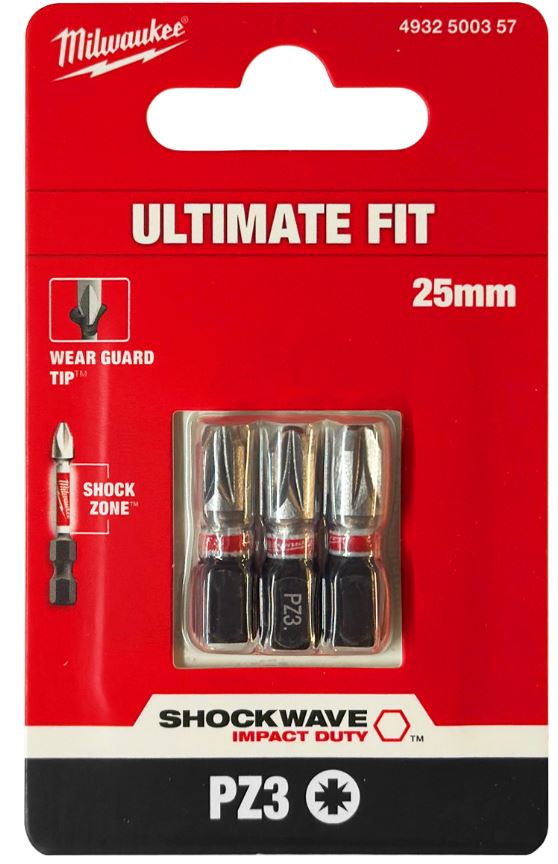 Milwaukee tip pz3 x 25mm 3szt. shw