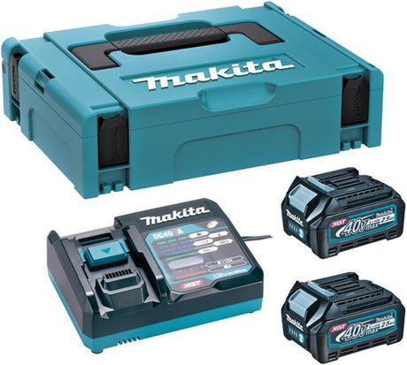 Makita 191j81-6 | startset xgt | dc40ra 2x 2.5ah bl4025 accu | xgt 40v | oplader dc40ra | mbox - 191j81-6