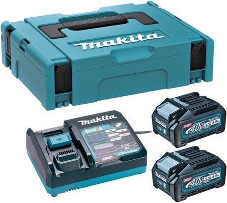 Makita accu starterset xgt dc40ra 2xbl4040 - 191j97-1