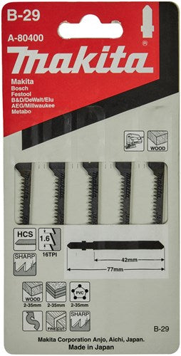 Makita accessoires makita decoupeerzaagblad gemelamineerd hout 42 mm t101ao - a-80400