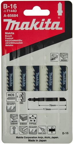 Makita accessoires makita decoupeerzaagblad b16 hout en kunststof
